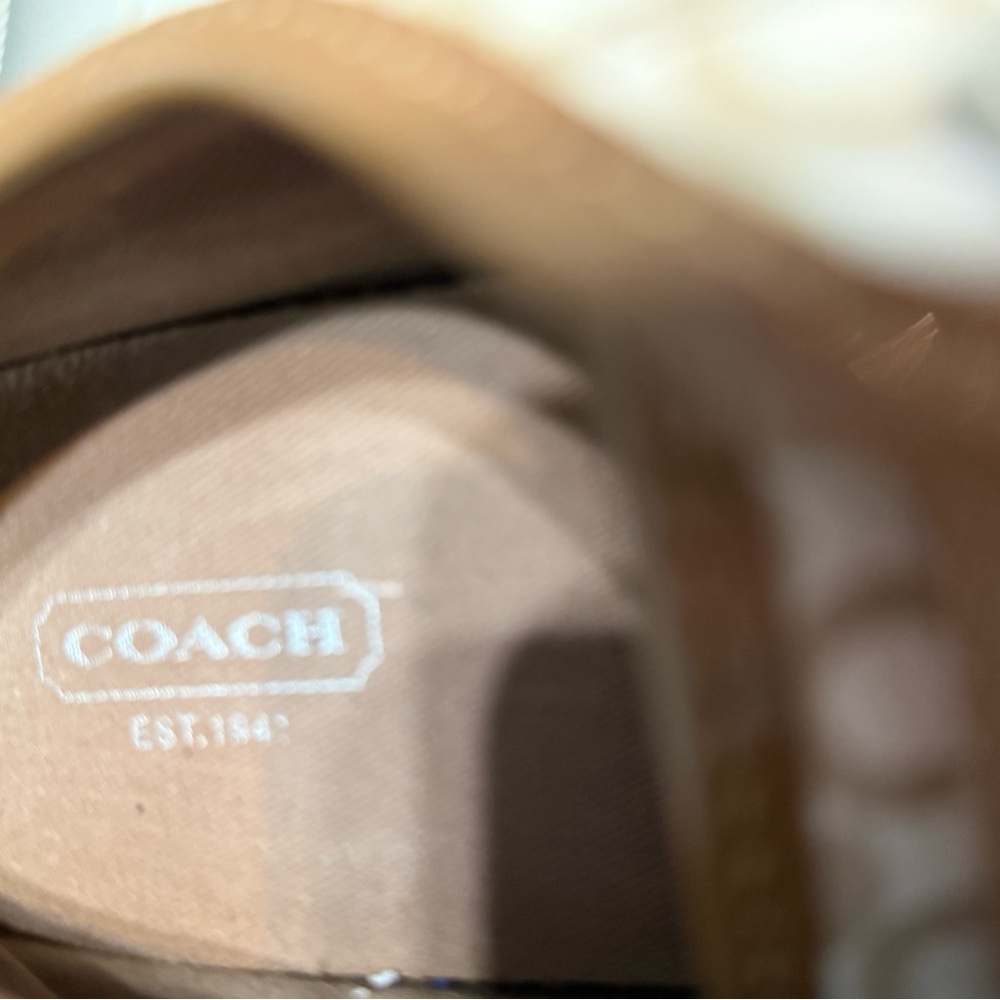 Coach Cream‎ and Brown Designer Edith Sneakers - Picture 4 of 9